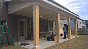 Construction of new addition in Gillsville, GA by Total Home Improvement Services